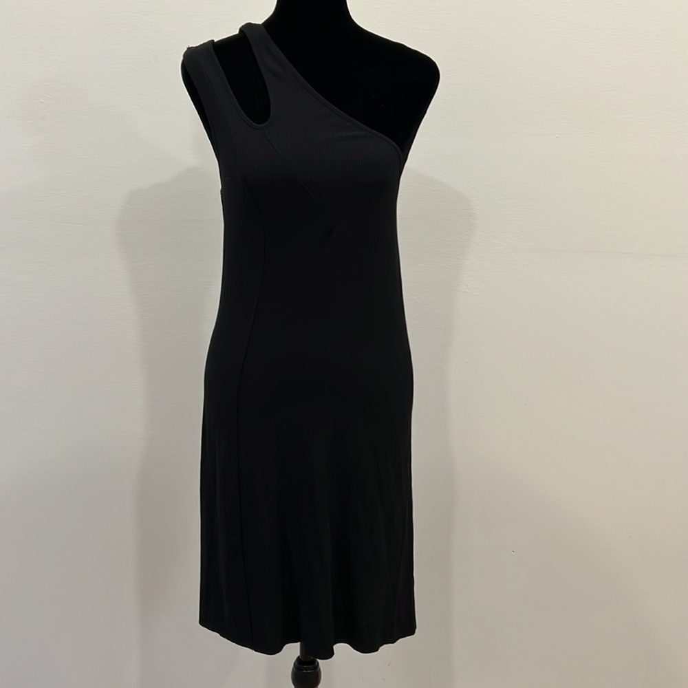 SKIMS Black One Shoulder Dress NWT - Picture 3 of 13